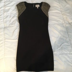 Black Gold-Studded Dress